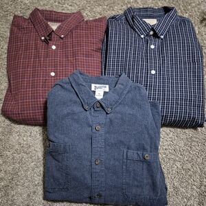 Duluth Trading LOT of 3 Men's 3XL Long Sleeve Relaxed Fit Button Down Collar